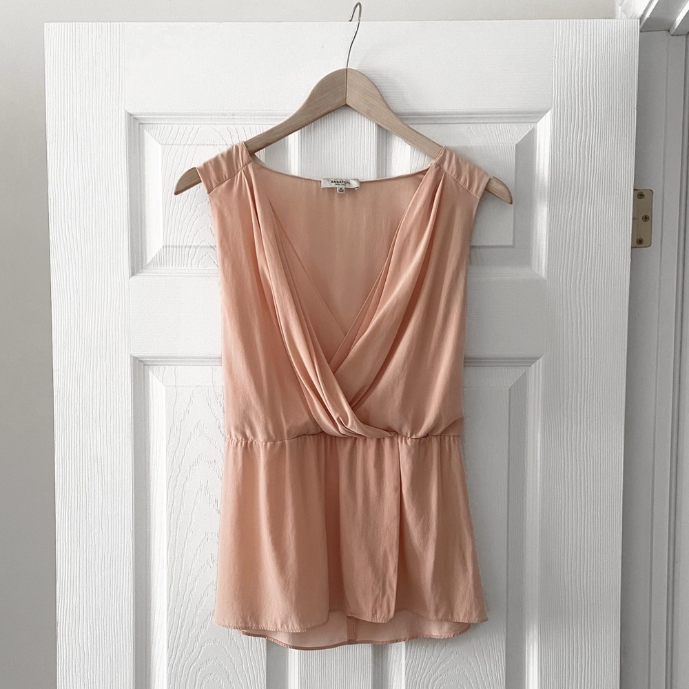 Babaton | Light Pink Silk Top